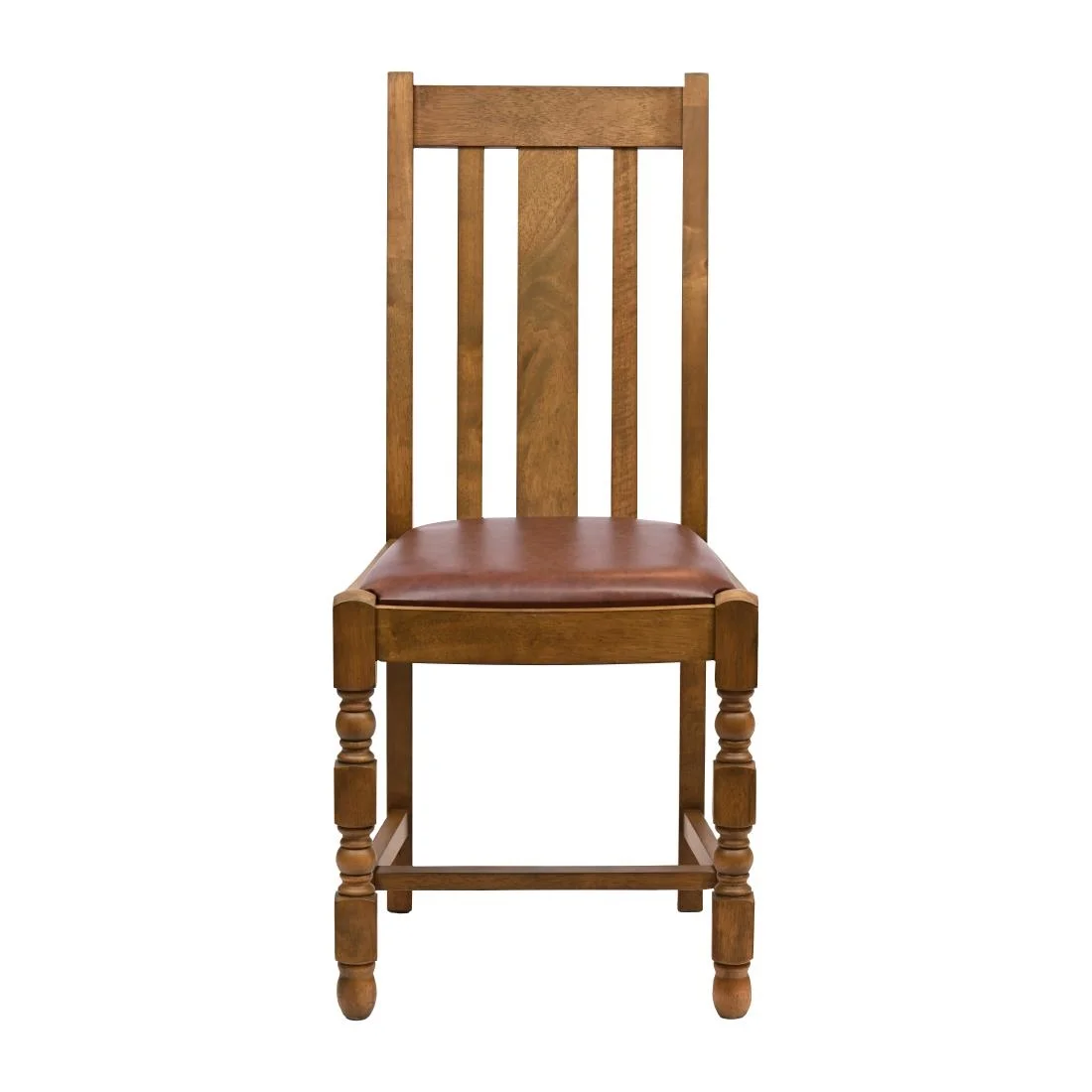 Thame Dining Chairs in Weathered Oak with Bison Espresso Seat (6 Pack) - Image 3