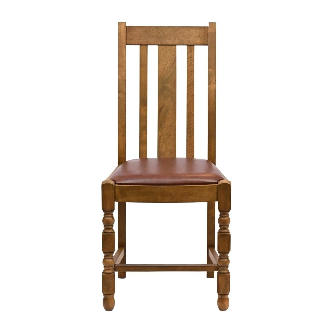 Thame Dining Chairs in Weathered Oak with Bison Espresso Seat (6 Pack) - Image 3