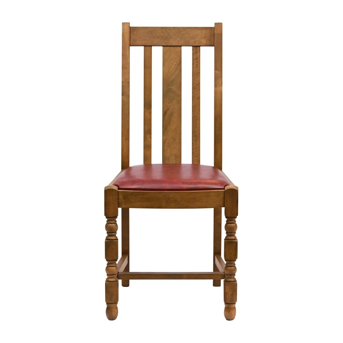Thame Dining Chairs in Weathered Oak with Bison Bordeaux Seat (6 Pack) - Image 3