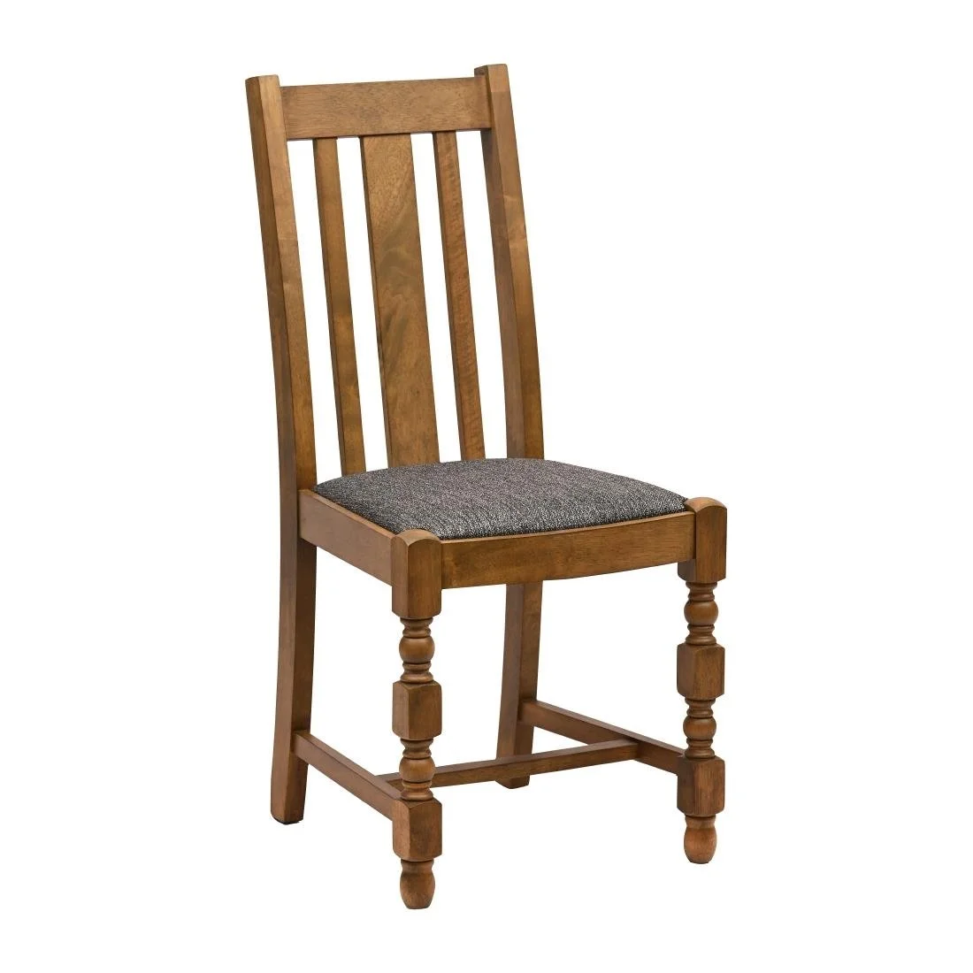 Thame Dining Chairs in Weathered Oak with Shetland Smoke Seat (6 Pack)
