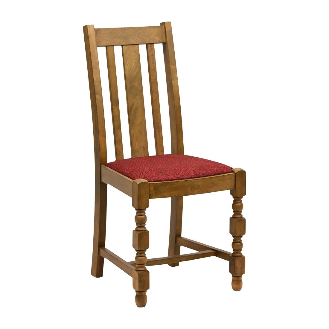 Thame Dining Chairs in Weathered Oak with Shetland Scarlett Seat (6 Pack)