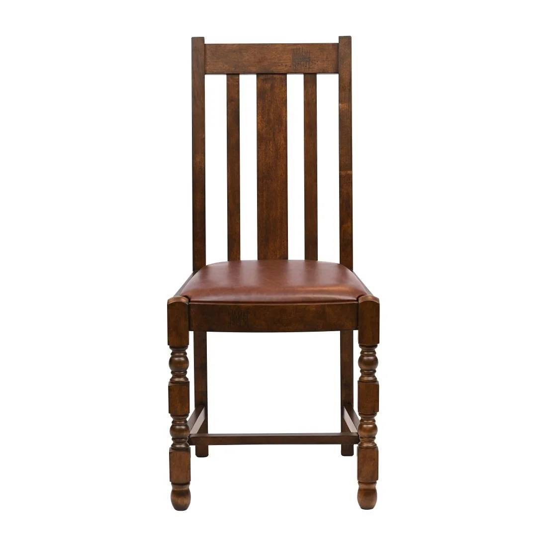 Thame Dining Chairs in Vintage Wood with Bison Espresso Seat (6 Pack) - Image 3