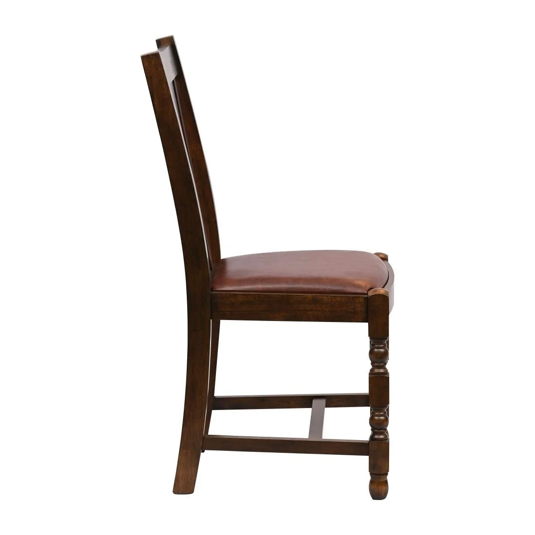 Thame Dining Chairs in Vintage Wood with Bison Espresso Seat (6 Pack) - Image 4