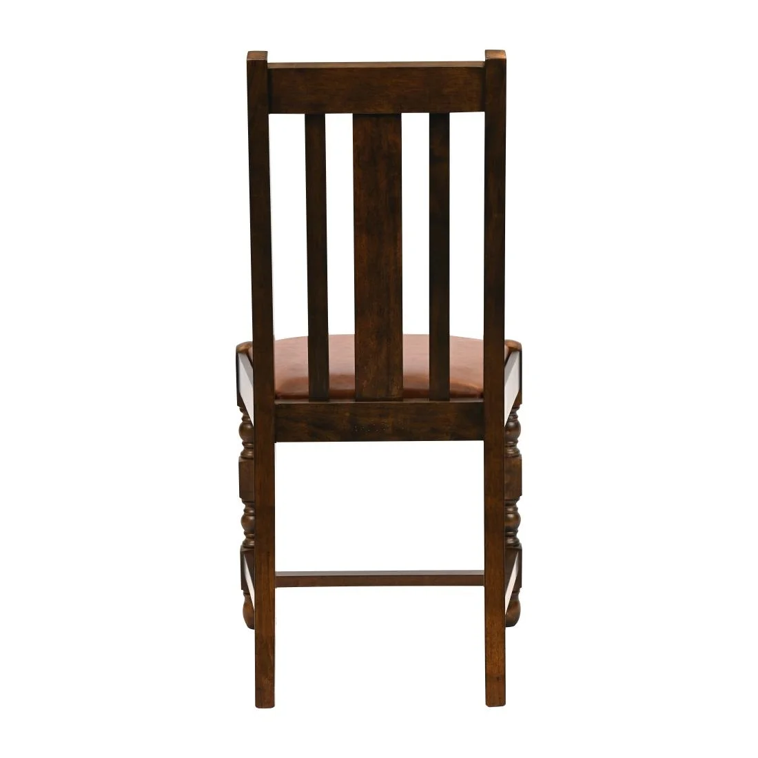 Thame Dining Chairs in Vintage Wood with Bison Tan Seat (6 Pack) - Image 2