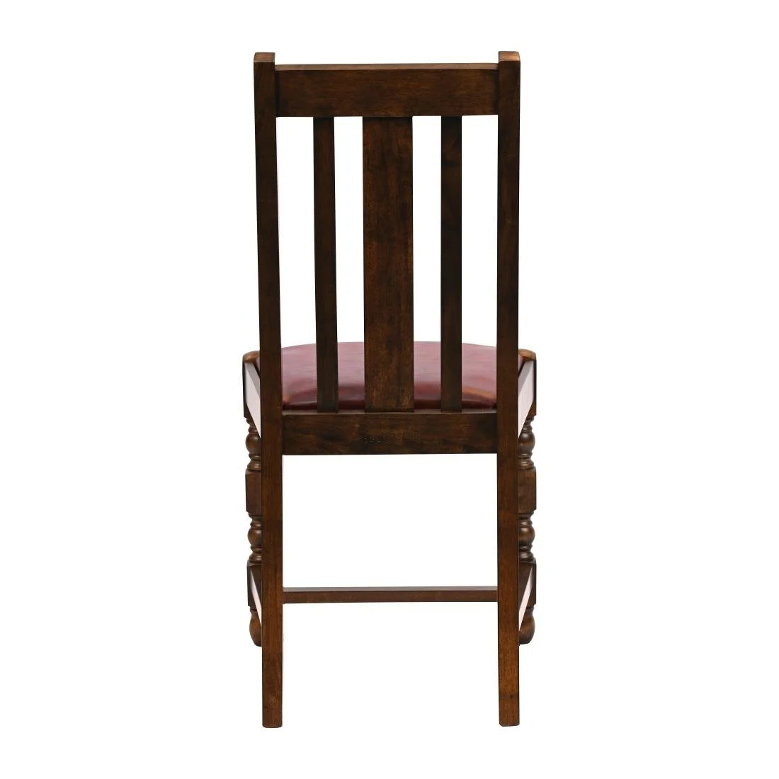 Thame Dining Chairs in Vintage Wood with Bison Bordeaux Seat (6 Pack) - Image 2