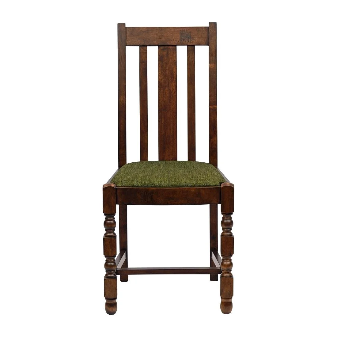 Thame Dining Chairs in Vintage Wood with Shetland Forest Seat (6 Pack) - Image 3