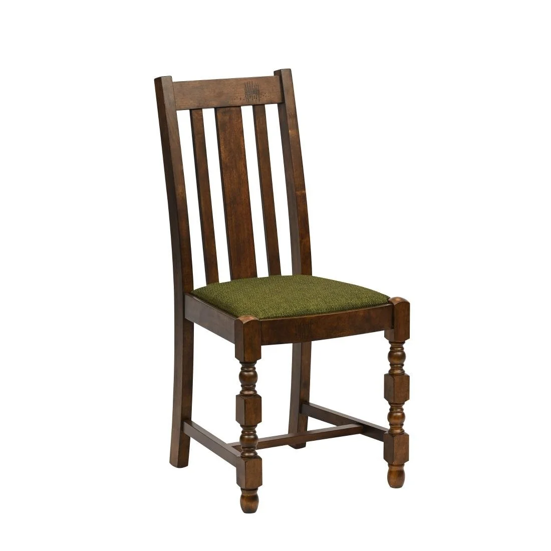 Thame Dining Chairs in Vintage Wood with Shetland Forest Seat (6 Pack)