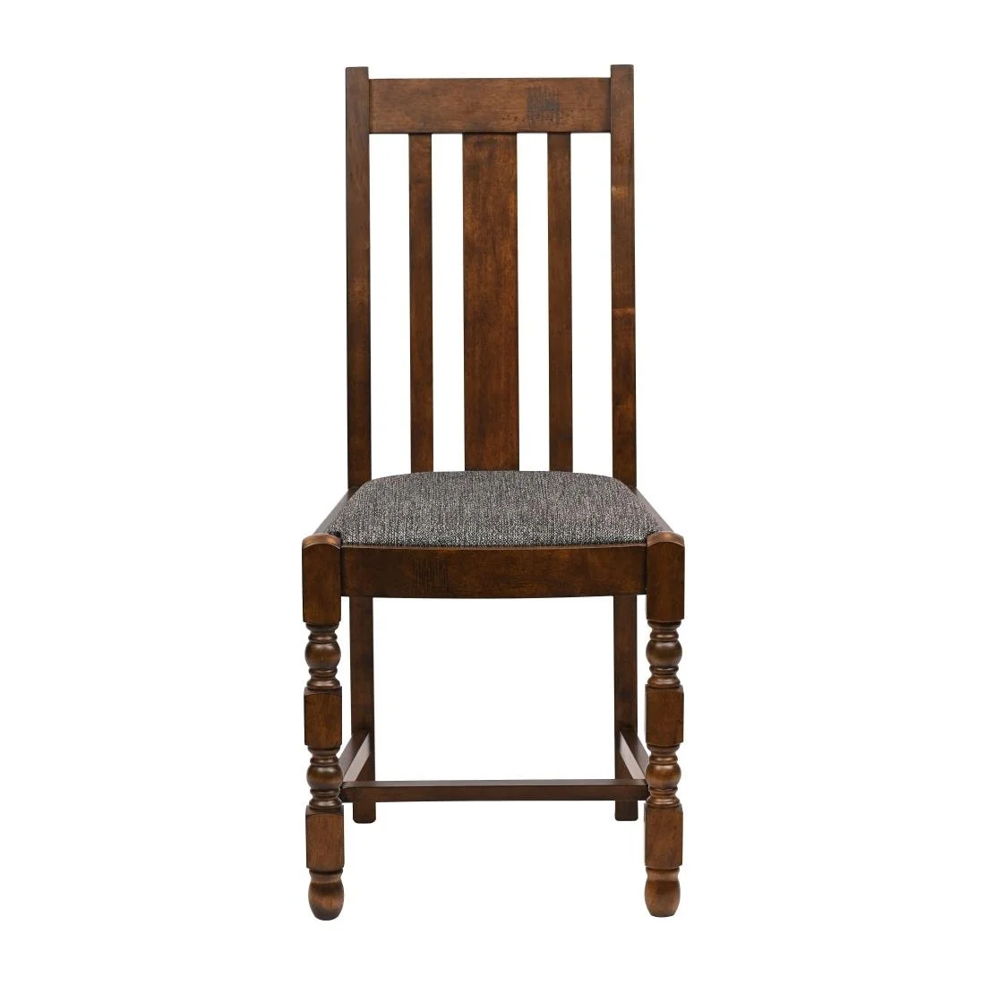 Thame Dining Chairs in Vintage Wood with Shetland Smoke Seat (6 Pack) - Image 3