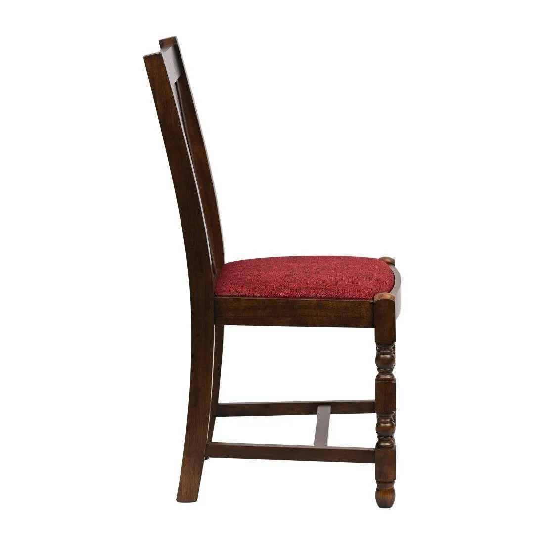 Thame Dining Chairs in Vintage Wood with Shetland Scarlett Seat (6 Pack) - Image 4