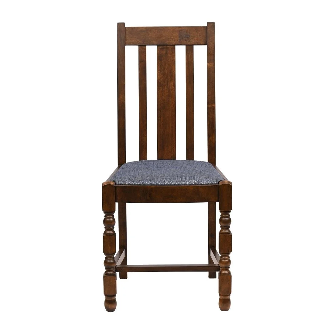 Thame Dining Chairs in Vintage Wood with Shetland Sea Seat (6 Pack) - Image 4