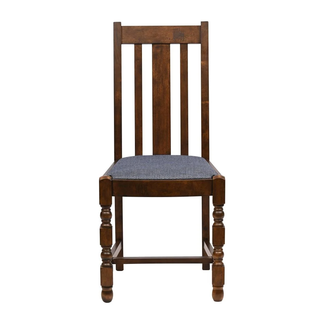 Thame Dining Chairs in Vintage Wood with Shetland Sea Seat (6 Pack) - Image 4