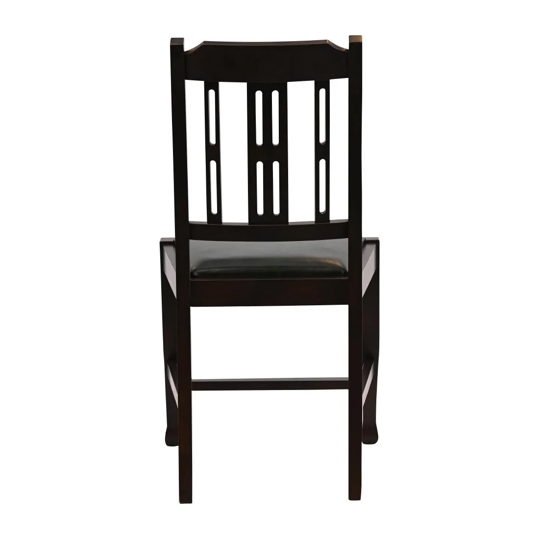 Lattice Back Dining Chairs in Dark Walnut with Bison Cedar Seat (6 Pack) - Image 2