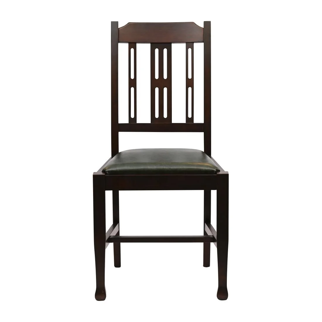 Lattice Back Dining Chairs in Dark Walnut with Bison Cedar Seat (6 Pack) - Image 3