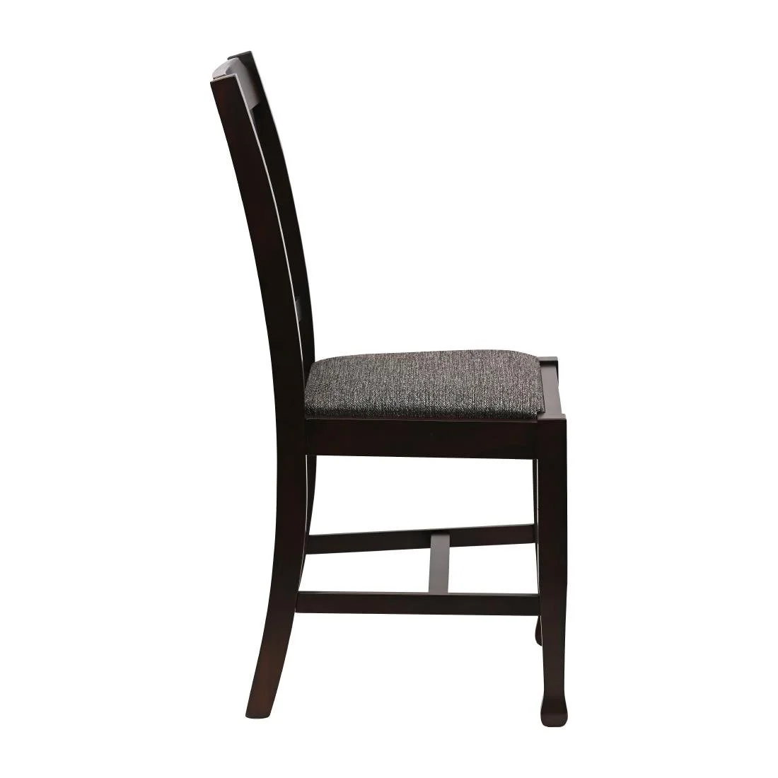 Lattice Back Dining Chairs in Dark Walnut with Shetland Smoke Seat (6 Pack) - Image 4