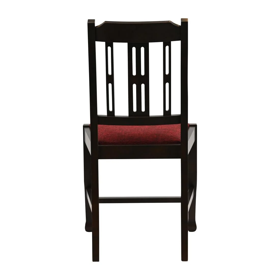 Lattice Back Dining Chairs in Dark Walnut with Shetland Scarlett Seat (6 Pack) - Image 2