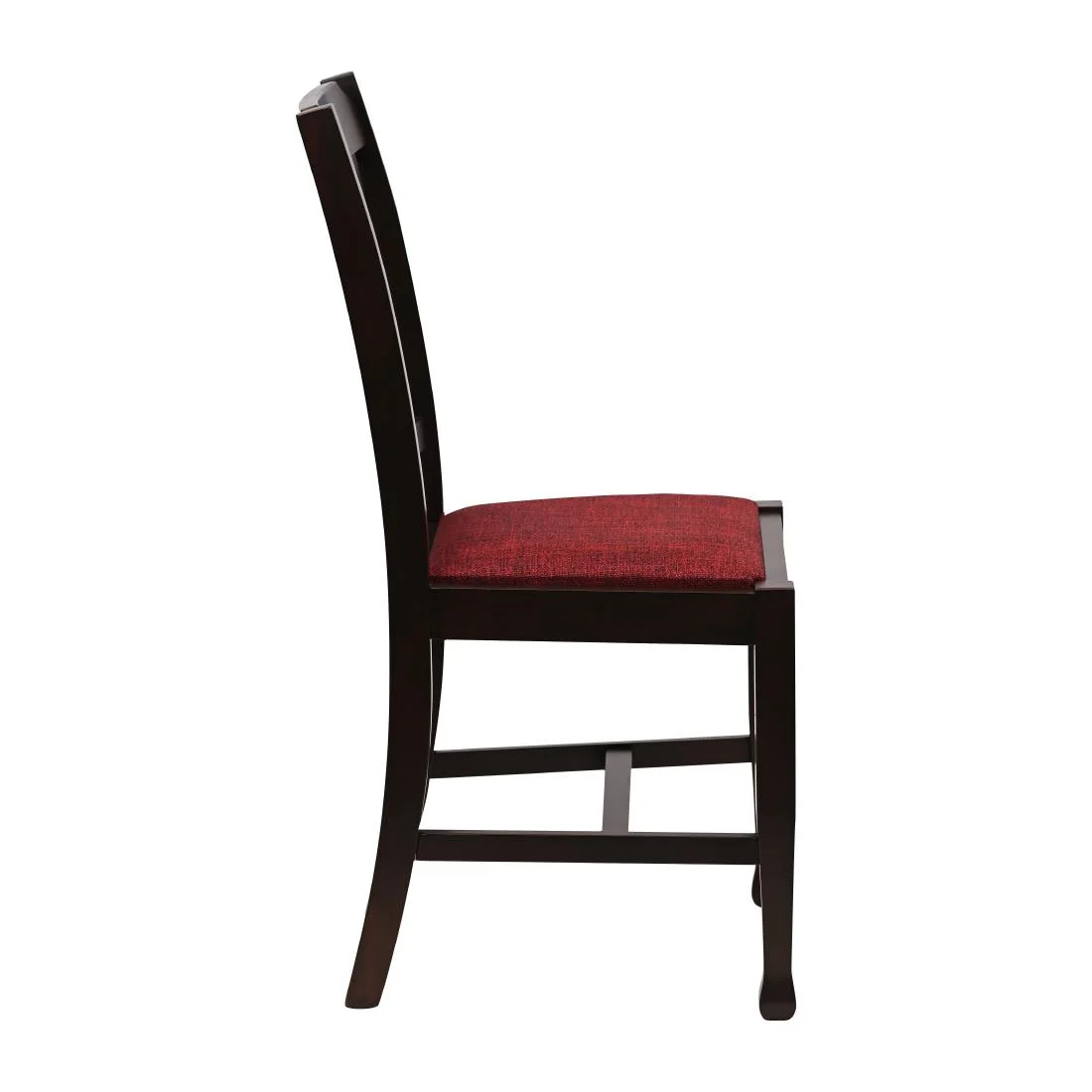 Lattice Back Dining Chairs in Dark Walnut with Shetland Scarlett Seat (6 Pack) - Image 4
