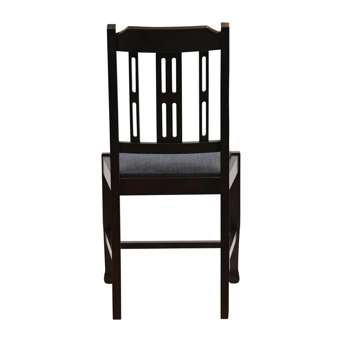 Lattice Back Dining Chairs in Dark Walnut with Shetland Sea Seat (6 Pack) - Image 3