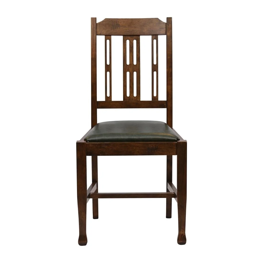 Lattice Back Dining Chairs in Vintage Wood with Bison Cedar Seat (6 Pack) - Image 3