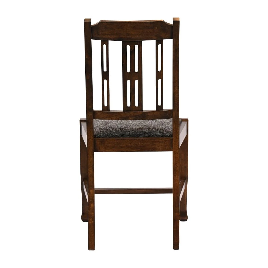 Lattice Back Dining Chairs in Vintage Wood with Shetland Smoke Seat (6 Pack) - Image 2