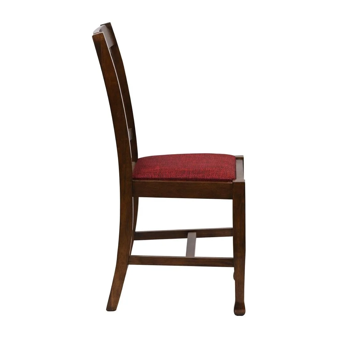 Lattice Back Dining Chairs in Vintage Wood with Shetland Scarlett Seat (6 Pack) - Image 4