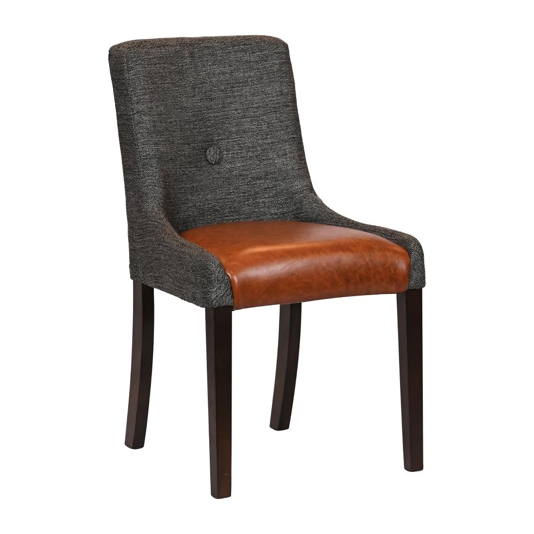 Bath Walnut Dining Chairs with Smoke Back & Tan Seat (6 Pack)