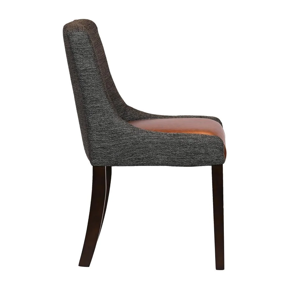 Bath Walnut Dining Chairs with Smoke Back & Tan Seat (6 Pack) - Image 4