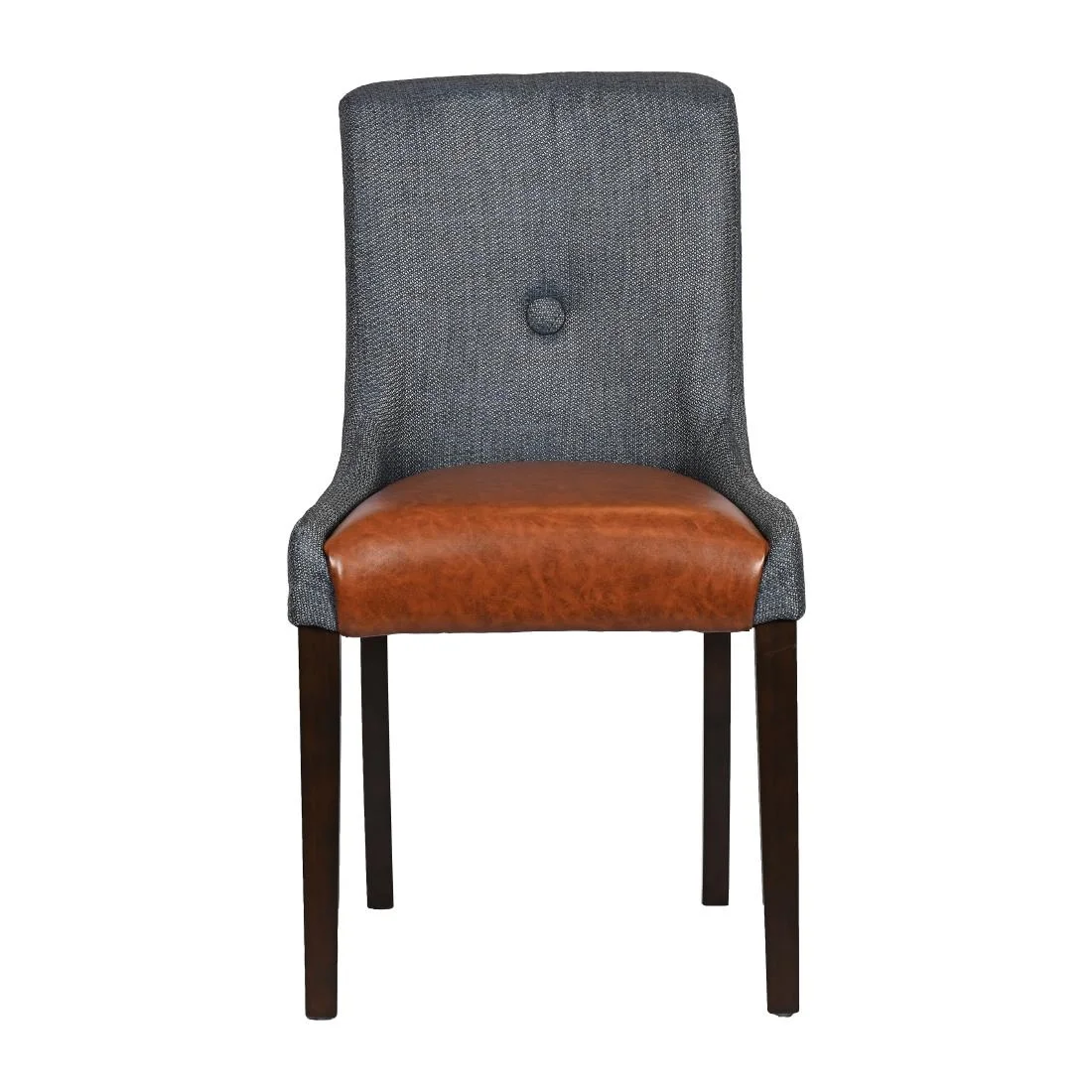 Bath Walnut Dining Chairs with Sea Back & Tan Seat (6 Pack) - Image 4