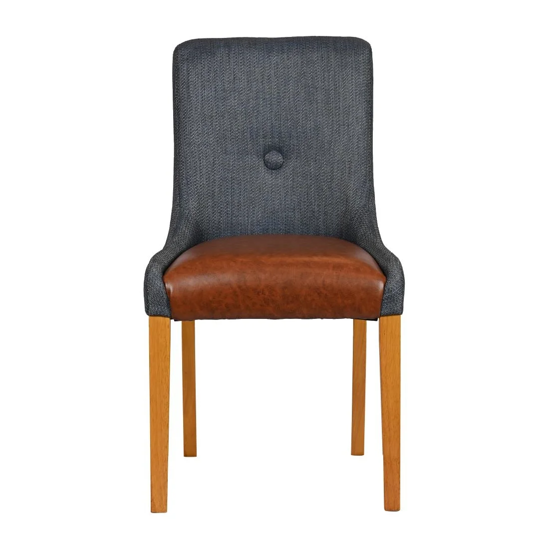 Bath Soft Oak Dining Chairs with Sea Back & Tan Seat (6 Pack) - Image 2