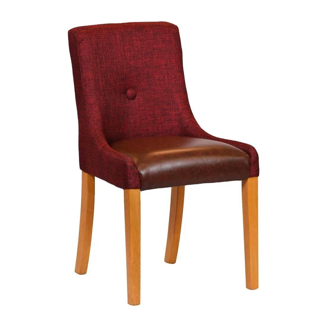 Bath Soft Oak Dining Chairs with Scarlett Back & Espresso Seat (6 Pack) - Image 1