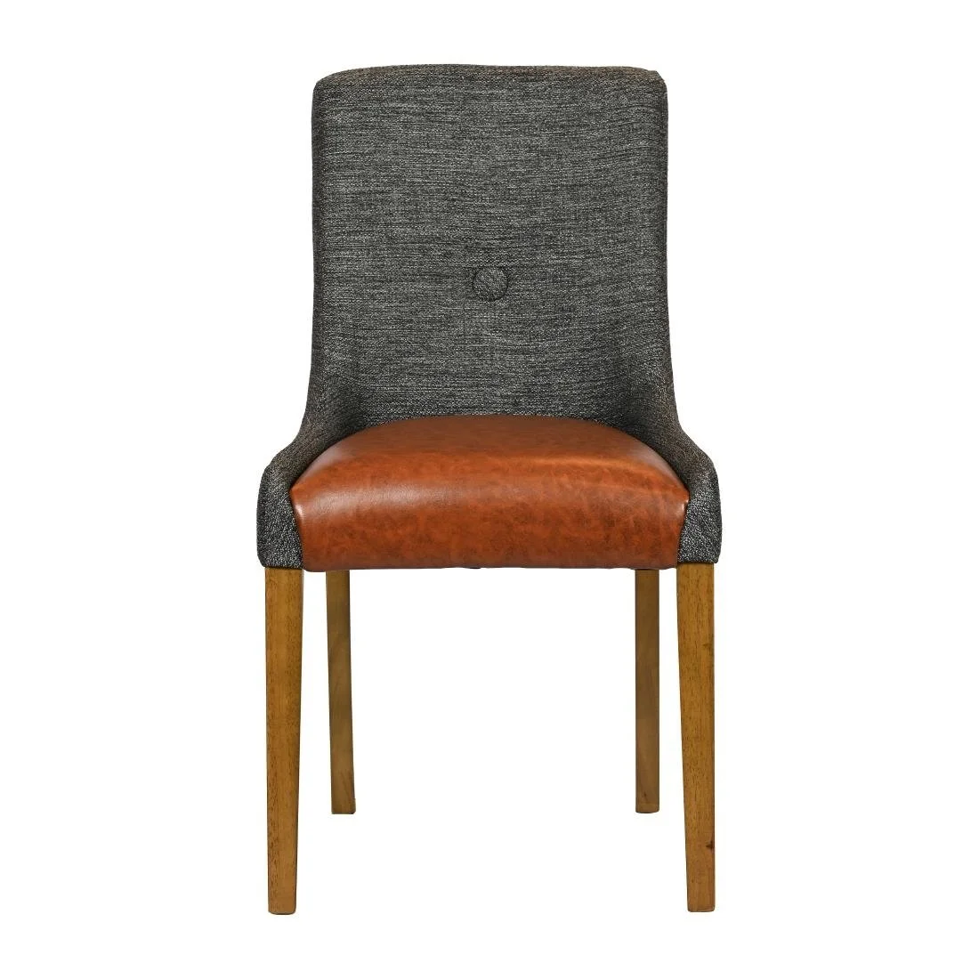 Bath Weathered Oak Dining Chairs with Smoke Back & Tan Seat (6 Pack) - Image 2