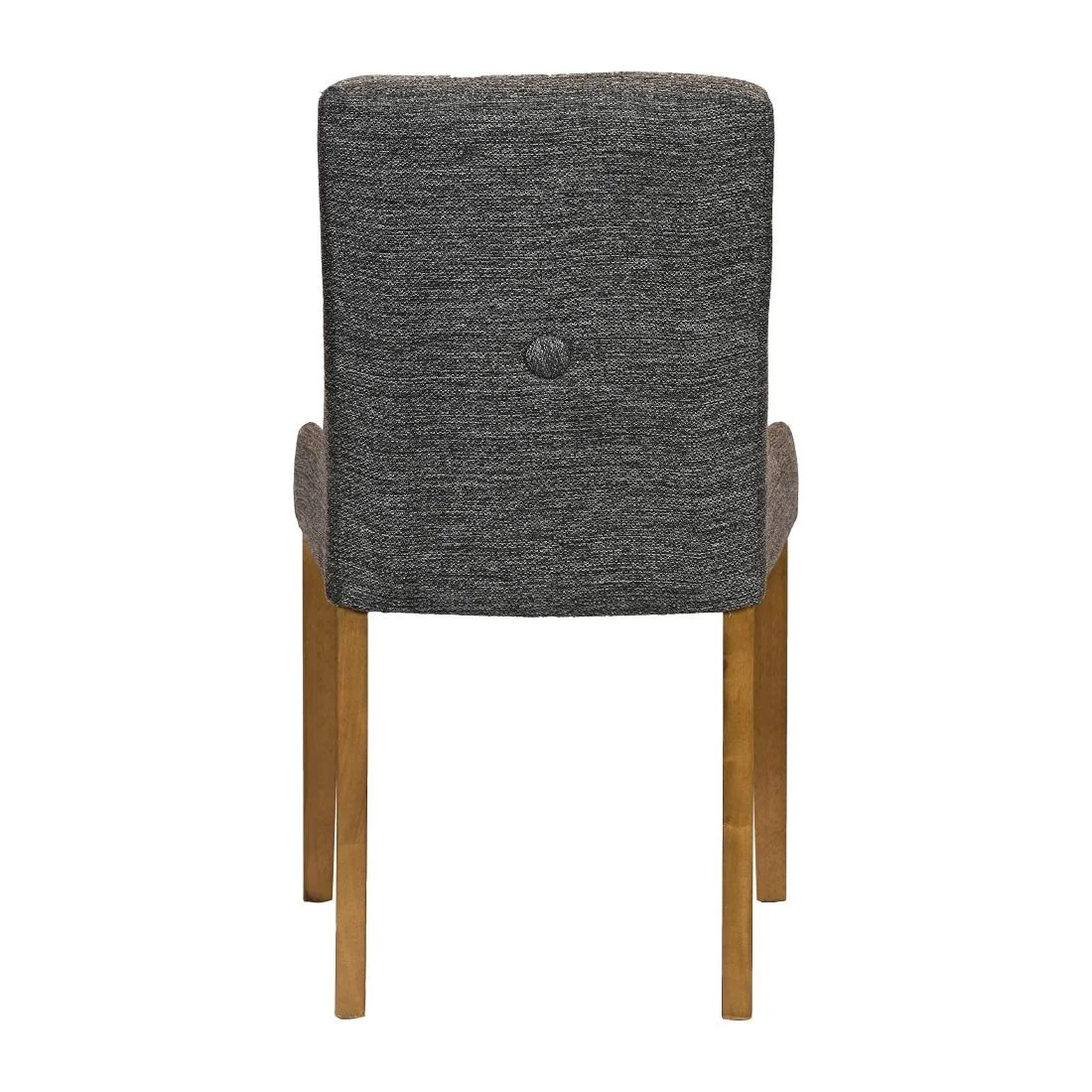 Bath Weathered Oak Dining Chairs with Smoke Back & Tan Seat (6 Pack) - Image 4