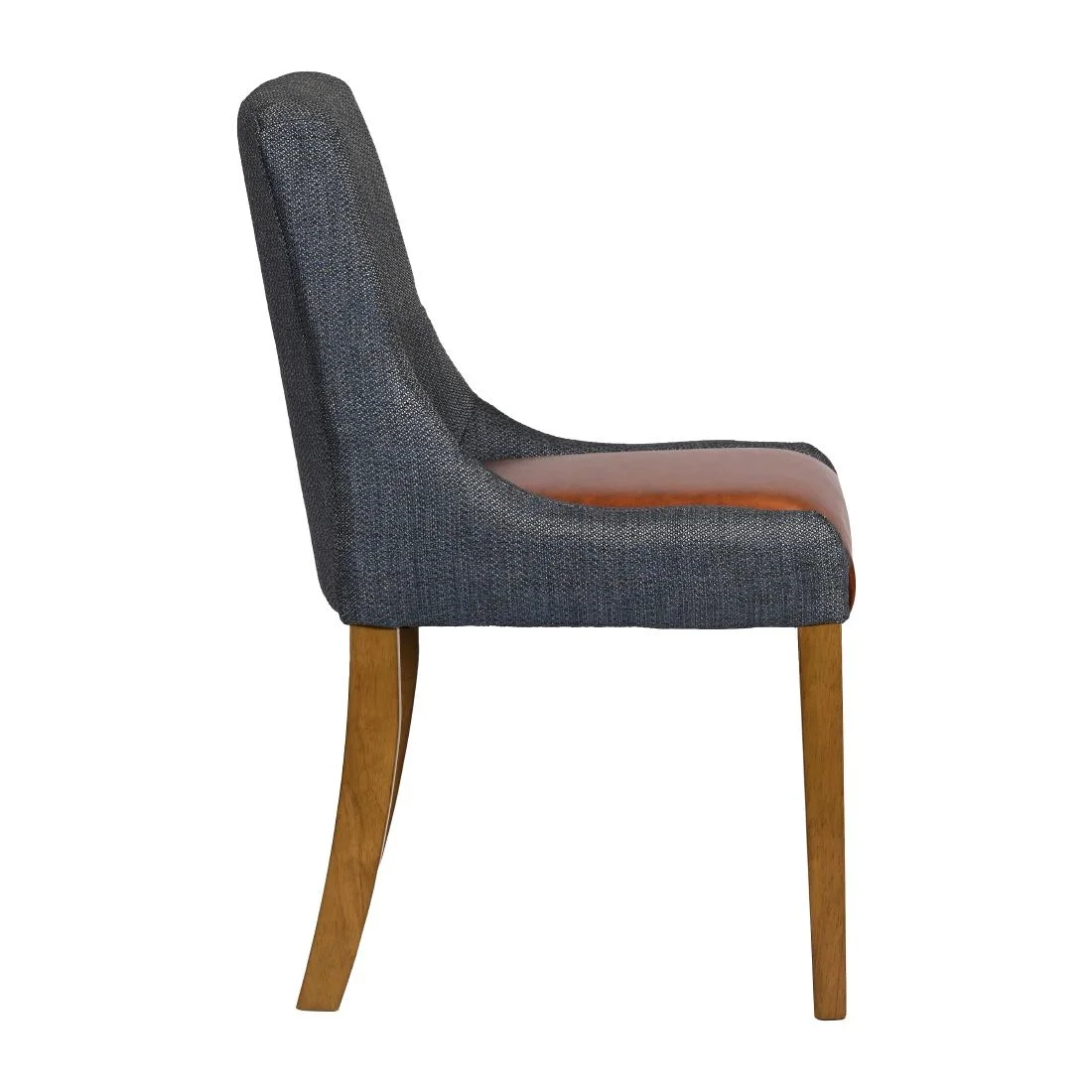 Bath Weathered Oak Dining Chairs with Sea Back & Tan Seat (6 Pack) - Image 4