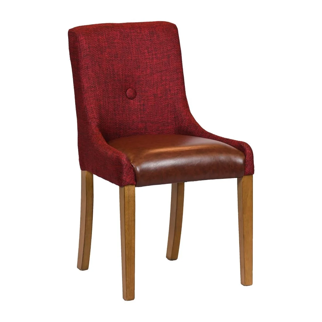 Bath Weathered Oak Dining Chairs with Scarlett Back & Espresso Seat (6 Pack)