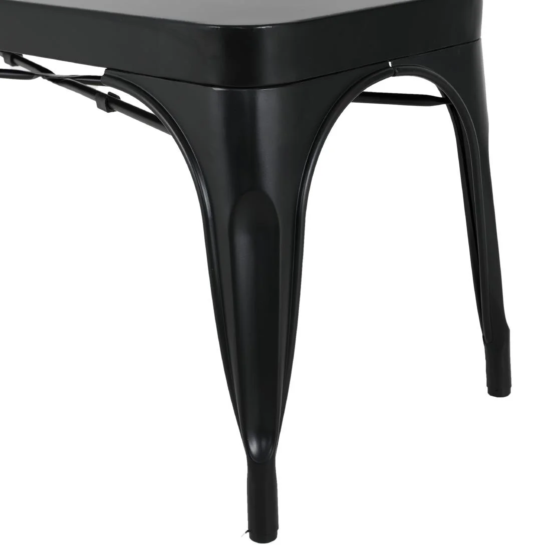 Bolero Bistro Metal Benches Black 1000mm (2 Pack) - Image 8