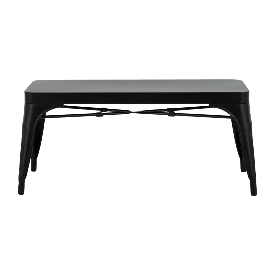 Bolero Bistro Metal Benches Black 1000mm (2 Pack) - Image 5