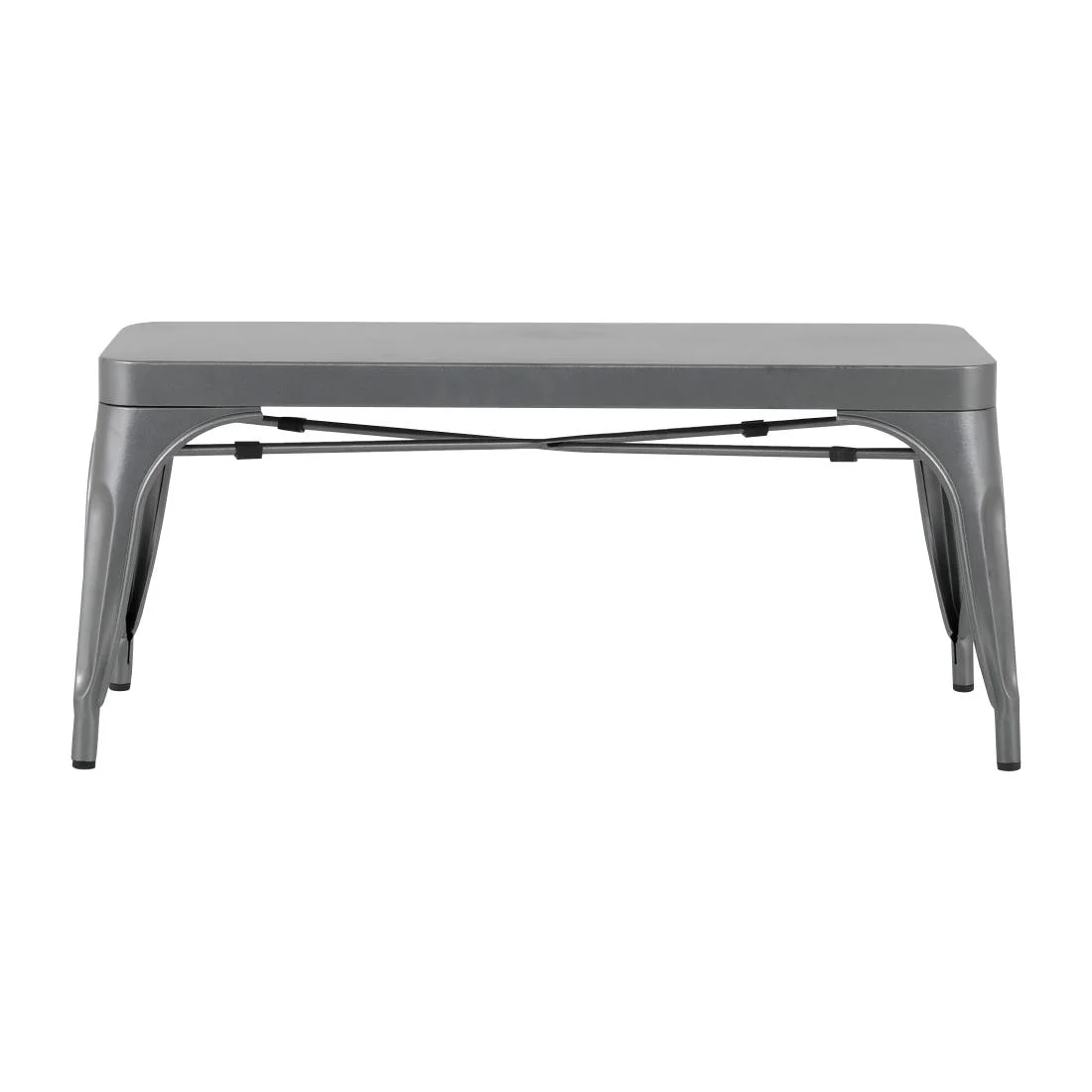 Bolero Bistro Metal Benches Gunmetal 1000mm (2 Pack) - Image 5