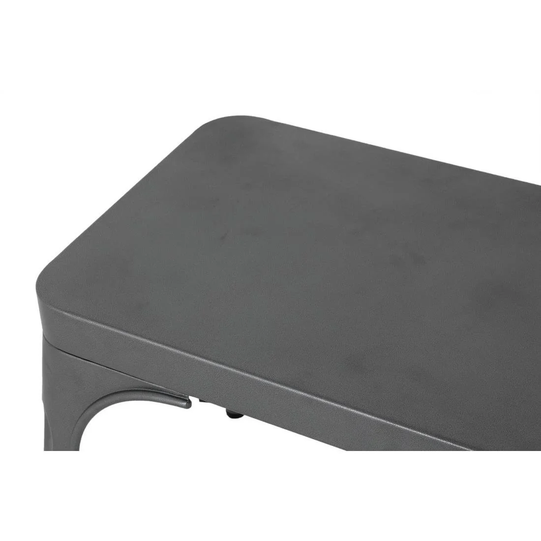 Bolero Bistro Metal Benches Gunmetal 1000mm (2 Pack) - Image 4