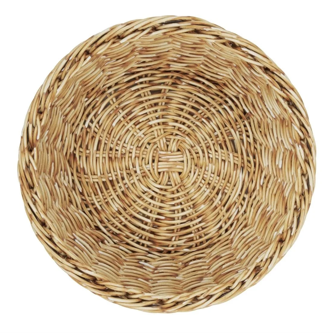 Olympia Polywicker Round Basket Light Brown 220mm - Image 3