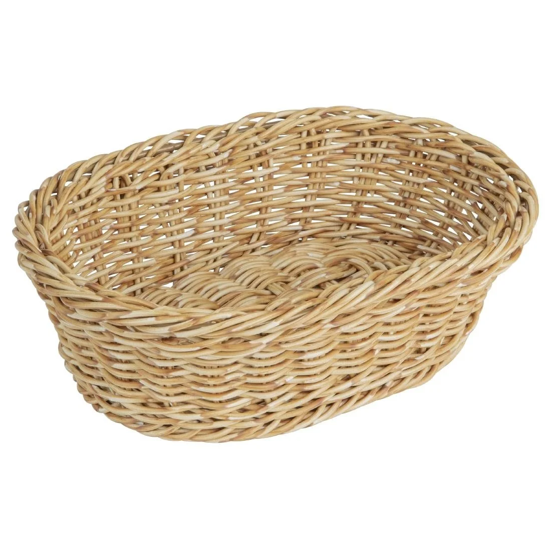 Olympia Polywicker Oval Basket Light Brown 240x170mm - Image 2