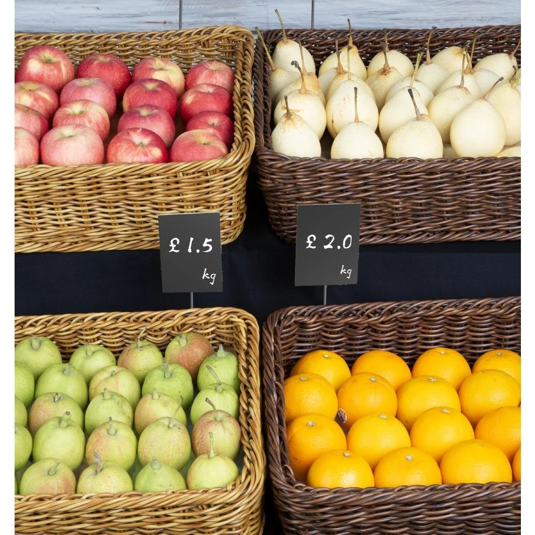 Olympia Polywicker Rectangular Display Basket Light Brown 360x300mm - Image 6