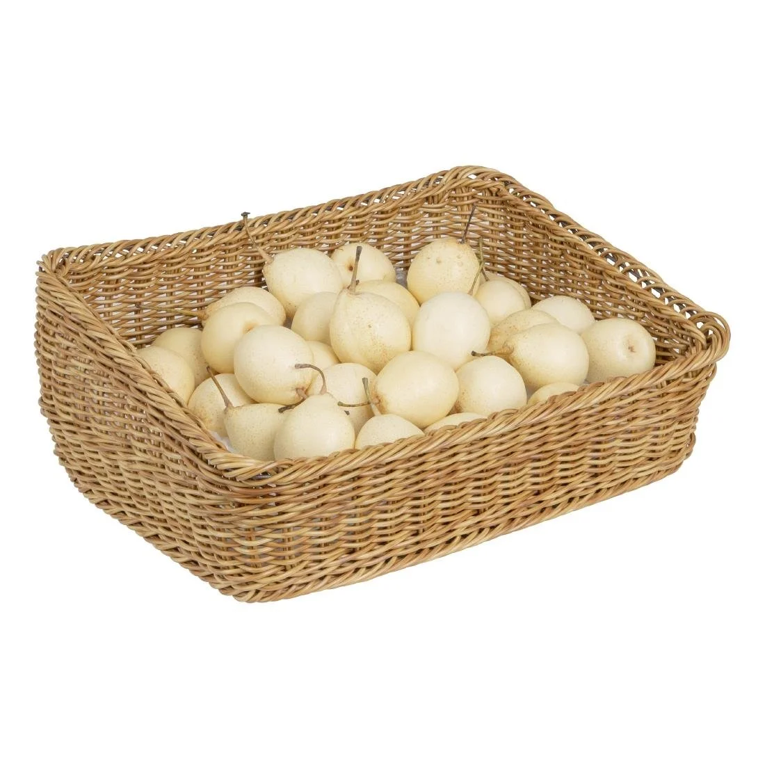 Olympia Polywicker Rectangular Display Basket Light Brown 525x385mm - Image 7