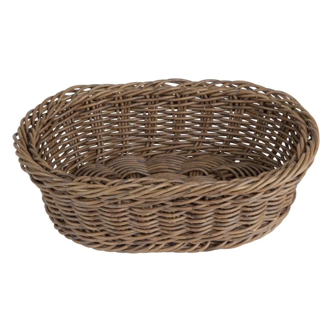 Olympia Polywicker Oval Basket Dark Brown 240x170mm