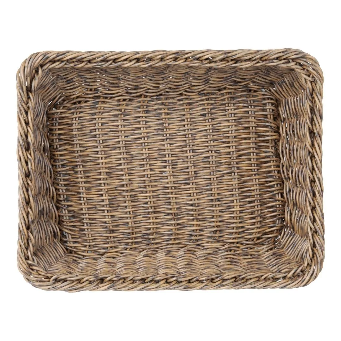 Olympia Polywicker Rectangular Basket Dark Brown 300x230mm - Image 3