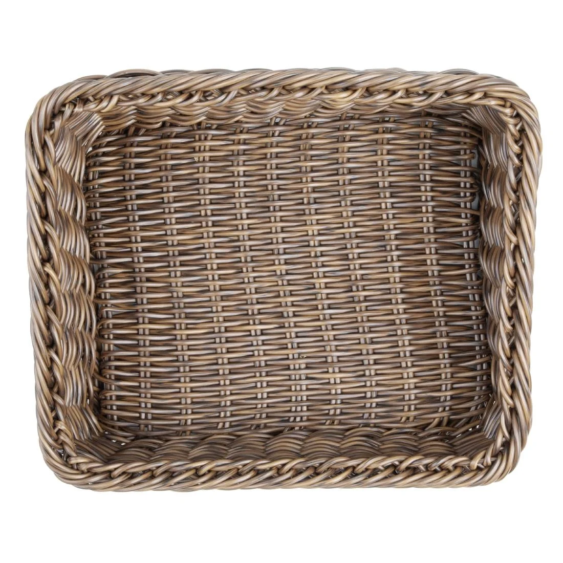 Olympia Polywicker Rectangular Display Basket Dark Brown 360x300mm - Image 3