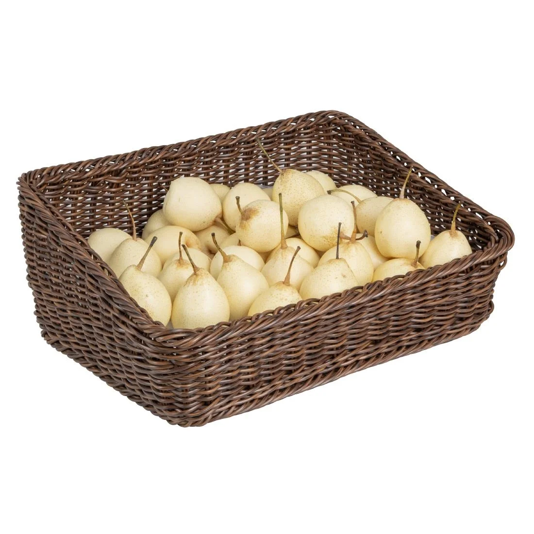 Olympia Polywicker Rectangular Display Basket Dark Brown 525x385mm - Image 7