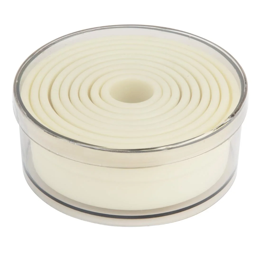 Vogue Plain Round Nylon Pastry Cutters ( 9 Pack)