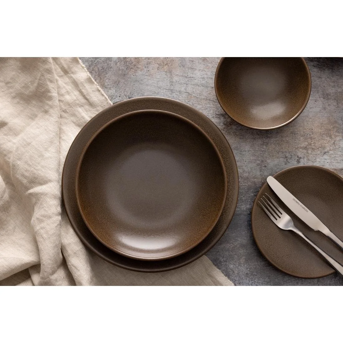 Olympia Ember Coupe Plates Mahogany 275mm (4 Pack) - Image 6