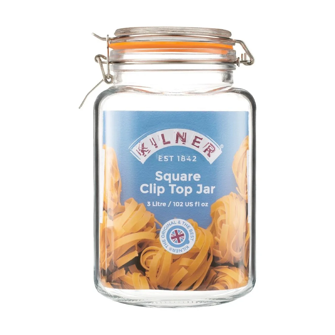Kilner Clip Top Square Jar 3Ltr - Image 2