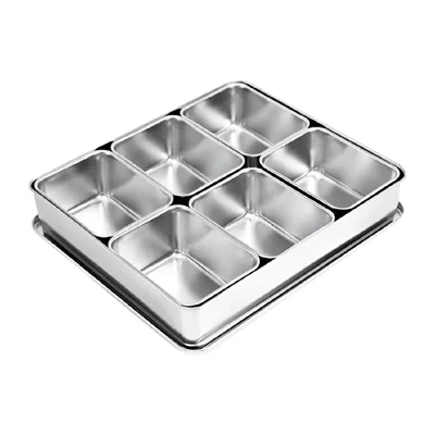 Clover Japanese Yakumi Pan Condiment Holder with 6 Large Inserts - Image 4