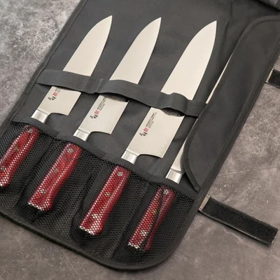 Japanese Knife Company Leather Knife Roll 4 Slots - Image 3